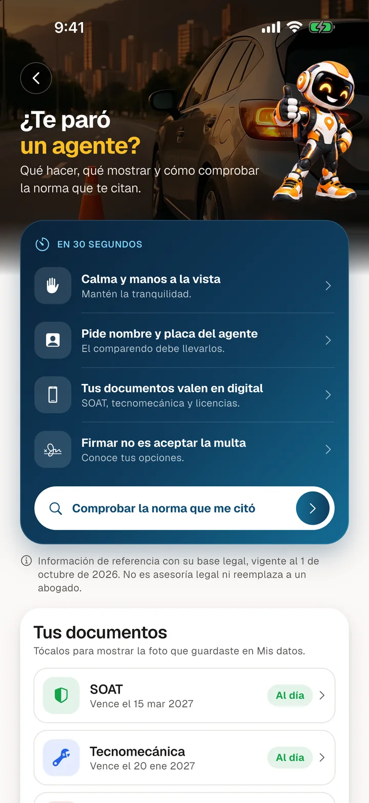 ¿Te paró un agente?: Qué hacer y qué mostrar.