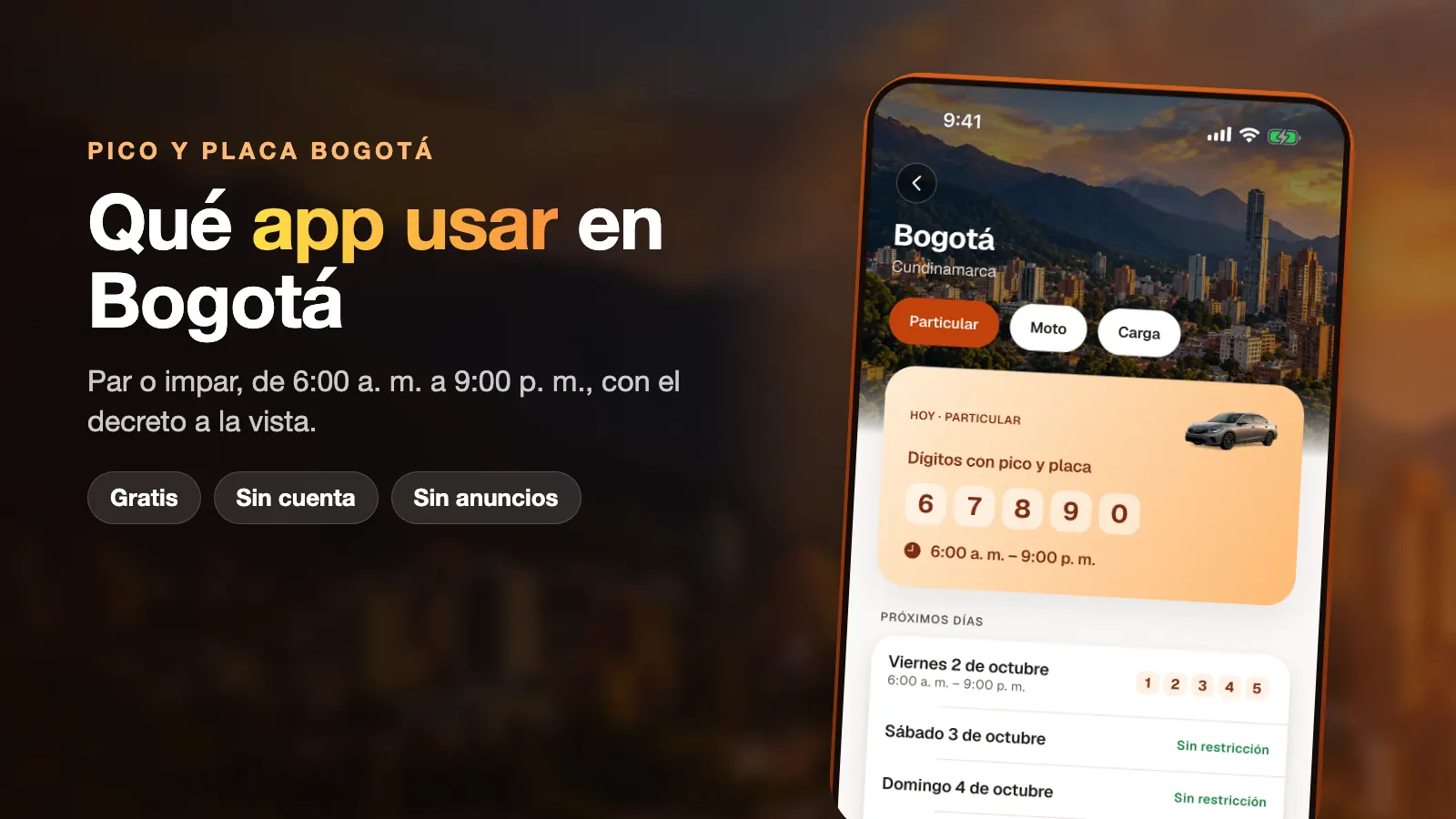 Apps de pico y placa para Bogotá (2026): cuál usar y cómo comprobar la restricción